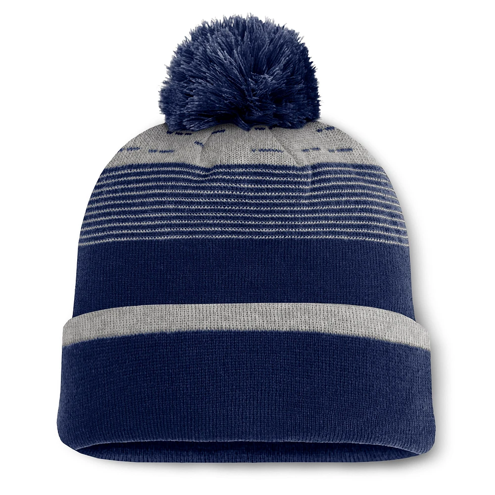 Men's Fanatics  Navy Seattle Mariners Fundamental Gradient Cuffed Knit Hat with Pom