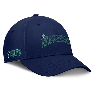 Men's Fanatics Navy Seattle Mariners Fundamental Tag Flex Hat