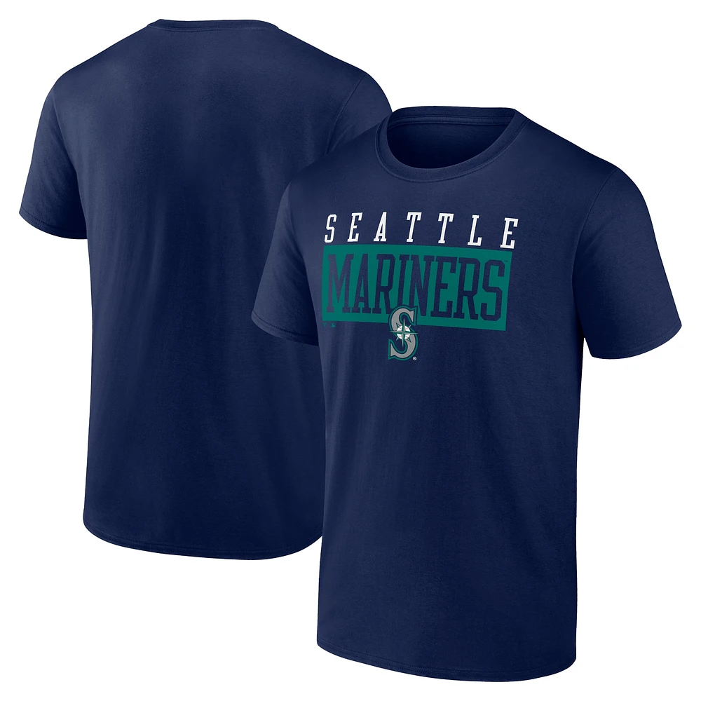 Men's Fanatics Navy Seattle Mariners Hard To Beat T-Shirt