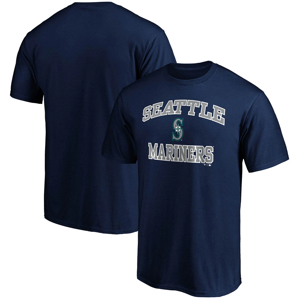 Men's Fanatics Navy Seattle Mariners Heart & Soul T-Shirt