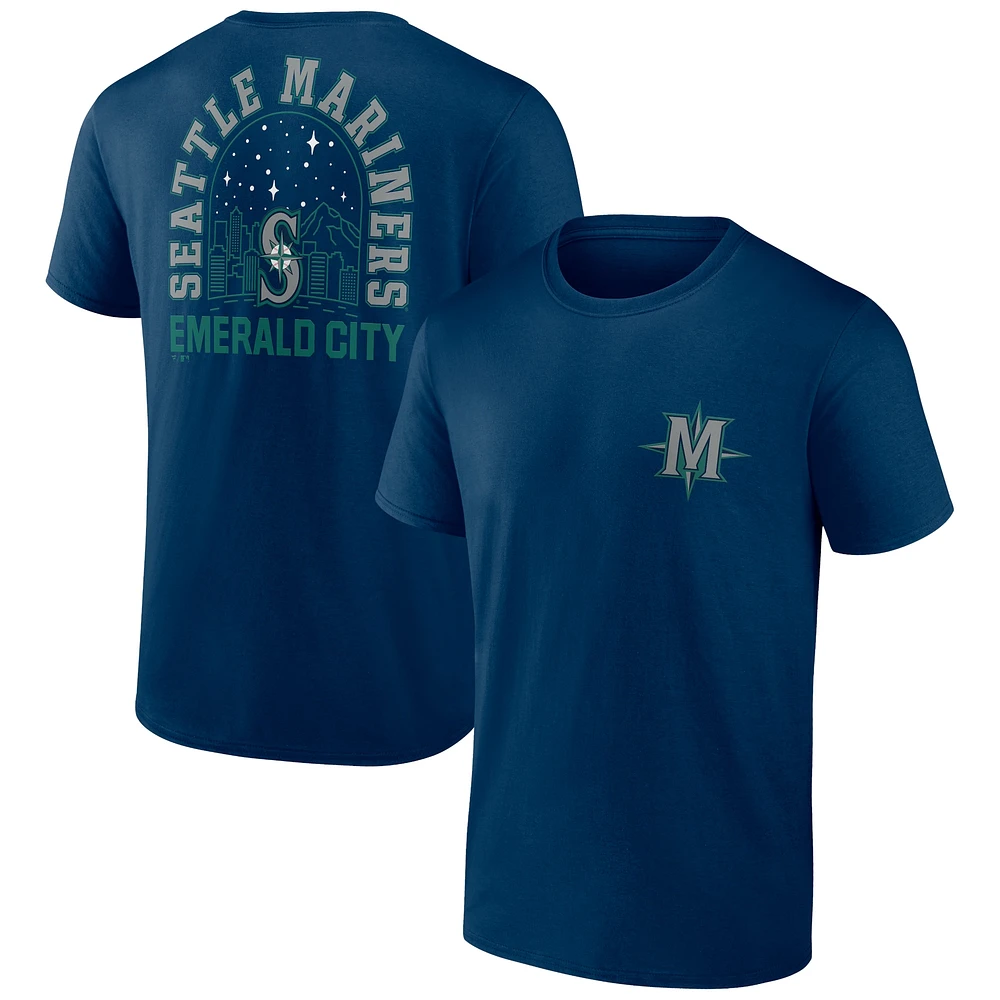 Men's Fanatics Navy Seattle Mariners Iconic Bring It T-Shirt