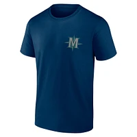 Men's Fanatics Navy Seattle Mariners Iconic Bring It T-Shirt