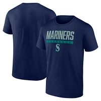 T-shirt Power Hit Fanatics pour hommes, bleu marine, Seattle Mariners