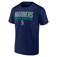 T-shirt Power Hit Fanatics pour hommes, bleu marine, Seattle Mariners