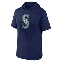 T-shirt à capuche manches courtes Fanatics Navy Seattle Mariners pour hommes