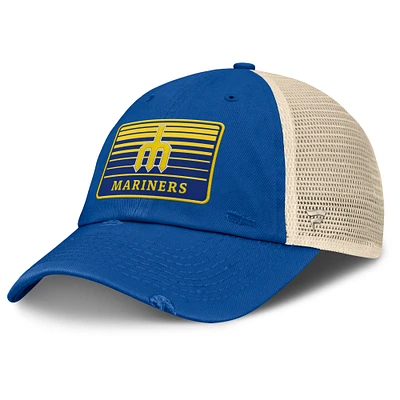 Men's Fanatics  Royal/Natural Seattle Mariners Cooperstown Collection Eastbound Mesh Adjustable Hat