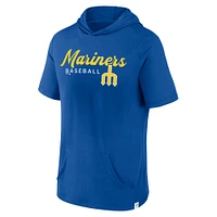 Sweat à capuche manches courtes pour hommes Fanatics Royal Seattle Mariners Offensive Strategy