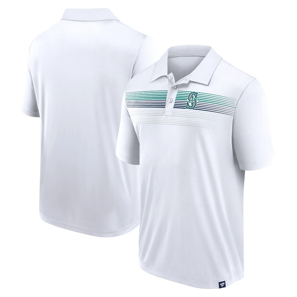 Men's Fanatics White Seattle Mariners Victory For Us Interlock Polo