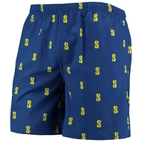 FOCO Royal Seattle Mariners Cooperstown Collection Short de bain à mini logo pour homme