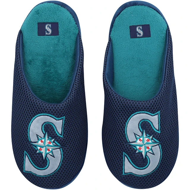 FOCO Seattle Kraken Big Logo Color Edge Slippers Light Blue