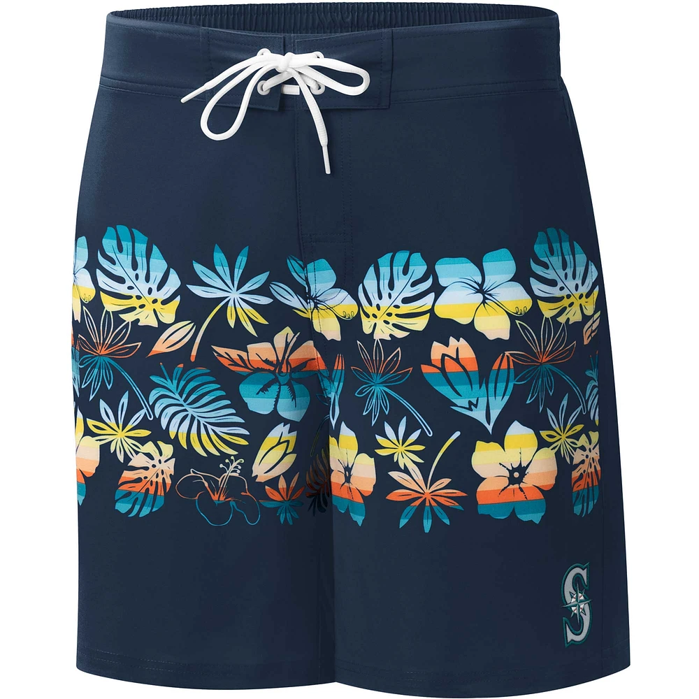 Short de bain Seattle Mariners Breeze Volley G-III Sports by Carl Banks pour homme, bleu marine