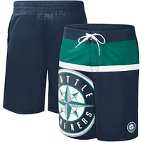 Men's G-III Sports by Carl Banks Navy Seattle Mariners Sea Wind Swim Shorts