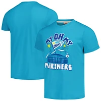 Men's Homage Aqua Seattle Mariners Doodle Collection My Oh Tri-Blend T-Shirt