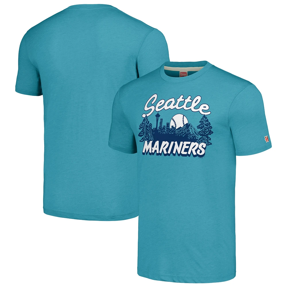 T-shirt triple mélange Hyper Local Hommage Aqua Seattle Mariners pour hommes