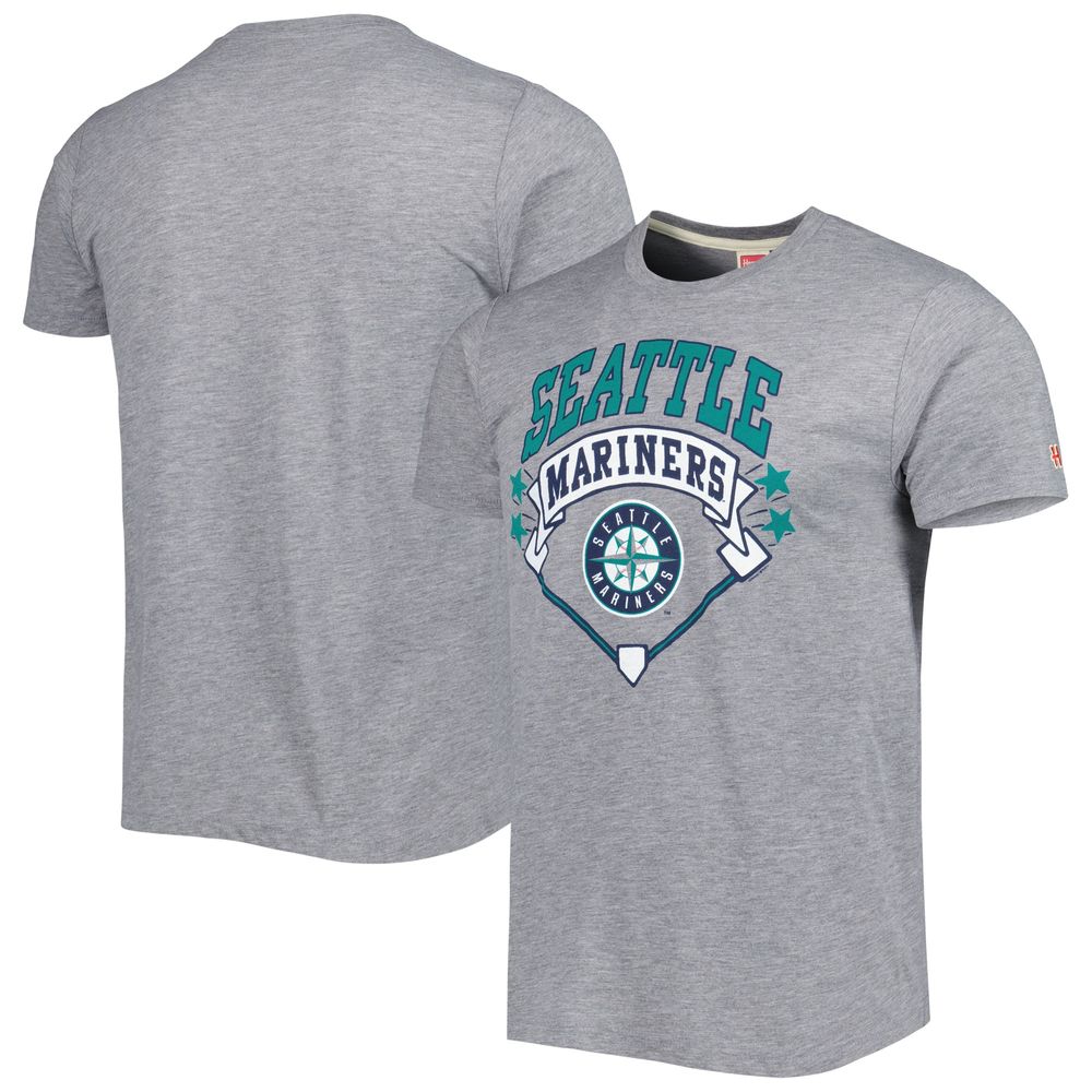 Men's Homage Gray Seattle Mariners Diamond Tri-Blend T-Shirt