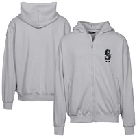 Men's Levelwear  Gray Seattle Mariners Oversized Uphill Digital Camo Full-Zip Hoodie