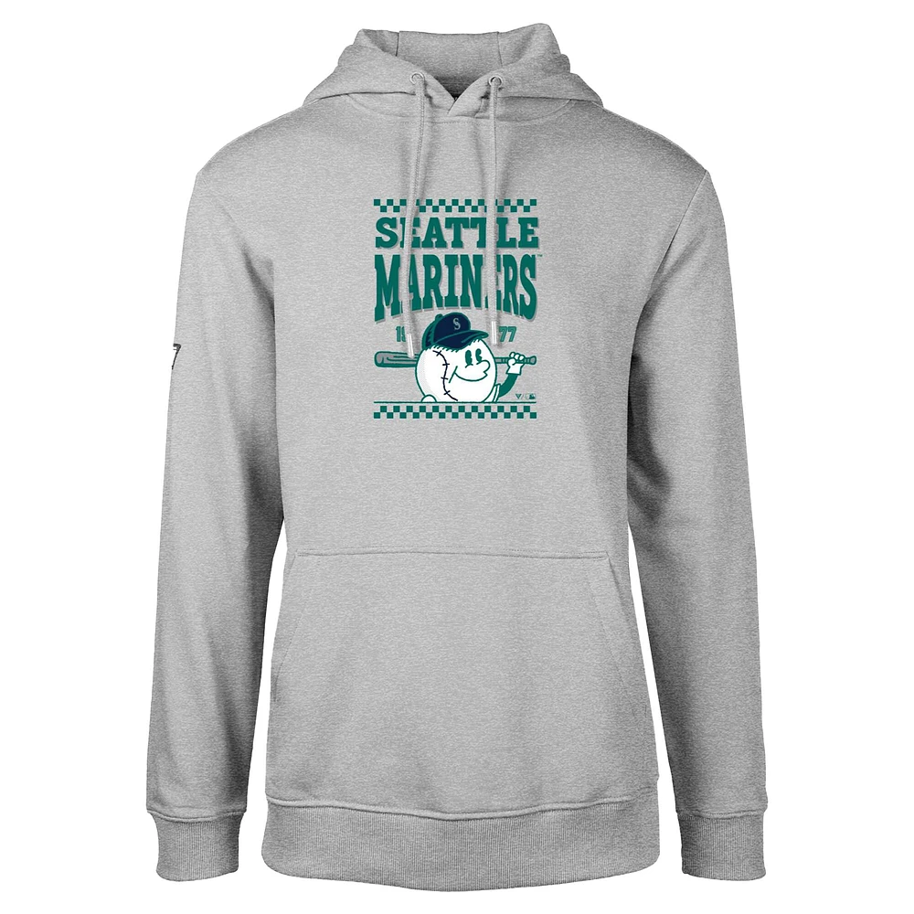Men's Levelwear Gray Seattle Mariners Podium Inaugural Pullover Hoodie