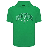 Men's Levelwear Green Seattle Mariners St. Patrick's Day Phase Plaid Short Sleeve T-Shirt Hoodie