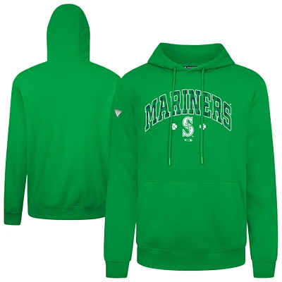 Men's Levelwear Seattle Mariners St. Patrick's Day Podium Plaid Pullover Hoodie