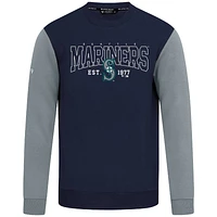 Men's Levelwear Navy Seattle Mariners Accolade Ultimate Textbook Pullover Sweatshirt