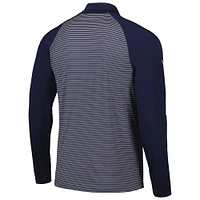 Haut à rayures raglan et quart de zip pour homme Seattle Mariners Charter bleu marine Levelwear