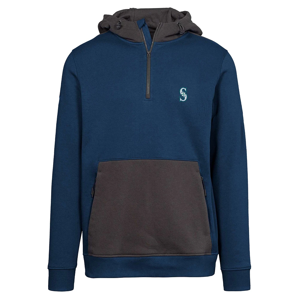 Men's Levelwear  Navy Seattle Mariners Chicane Insignia 2.0 Quarter-Zip Hoodie