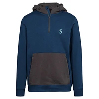 Men's Levelwear  Navy Seattle Mariners Chicane Insignia 2.0 Quarter-Zip Hoodie