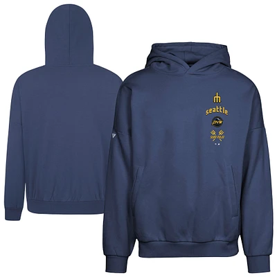 Men's Levelwear Navy Seattle Mariners City Connect Contact Baseline Pullover Hoodie