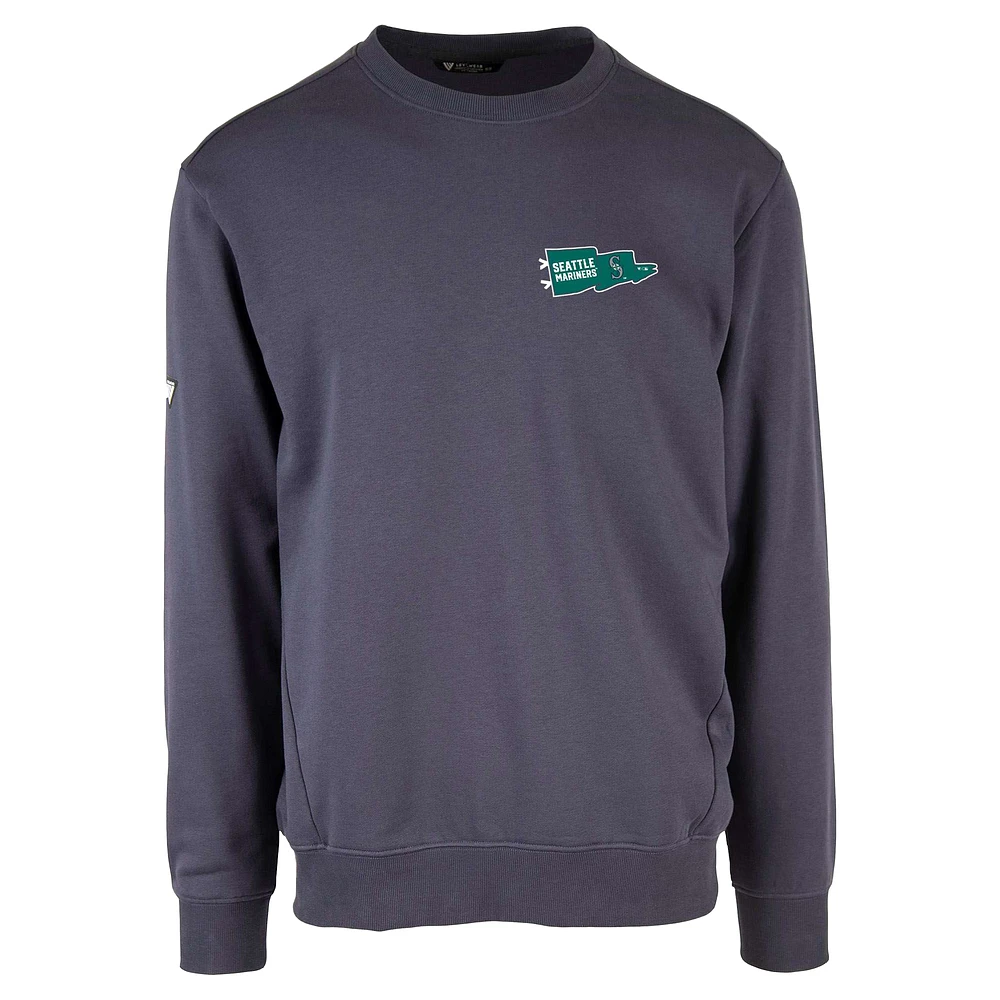 Men's Levelwear  Navy Seattle Mariners Zane Rafters Pullover Sweatshirt