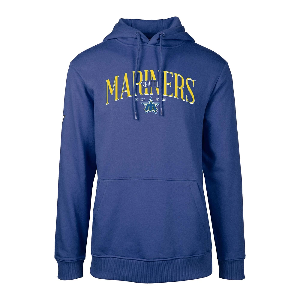 Men's Levelwear Royal Seattle Mariners Cooperstown Collection Podium Retro Pullover Hoodie
