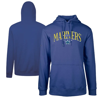 Men's Levelwear Royal Seattle Mariners Cooperstown Collection Podium Retro Pullover Hoodie