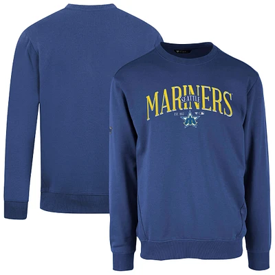 Men's Levelwear Royal Seattle Mariners Cooperstown Collection Zane Vintage Pullover Sweatshirt