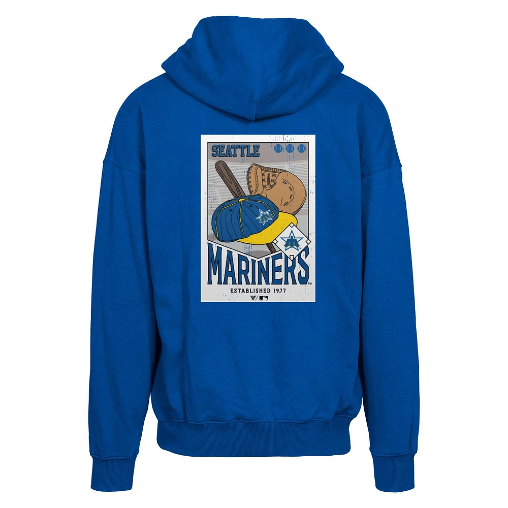 Men's Levelwear  Royal Seattle Mariners Uphill City Core Logo Full-Zip Hoodie