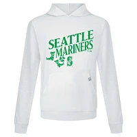 Men's Levelwear White Seattle Mariners St. Patrick's Day Relay Boots Pullover Hoodie