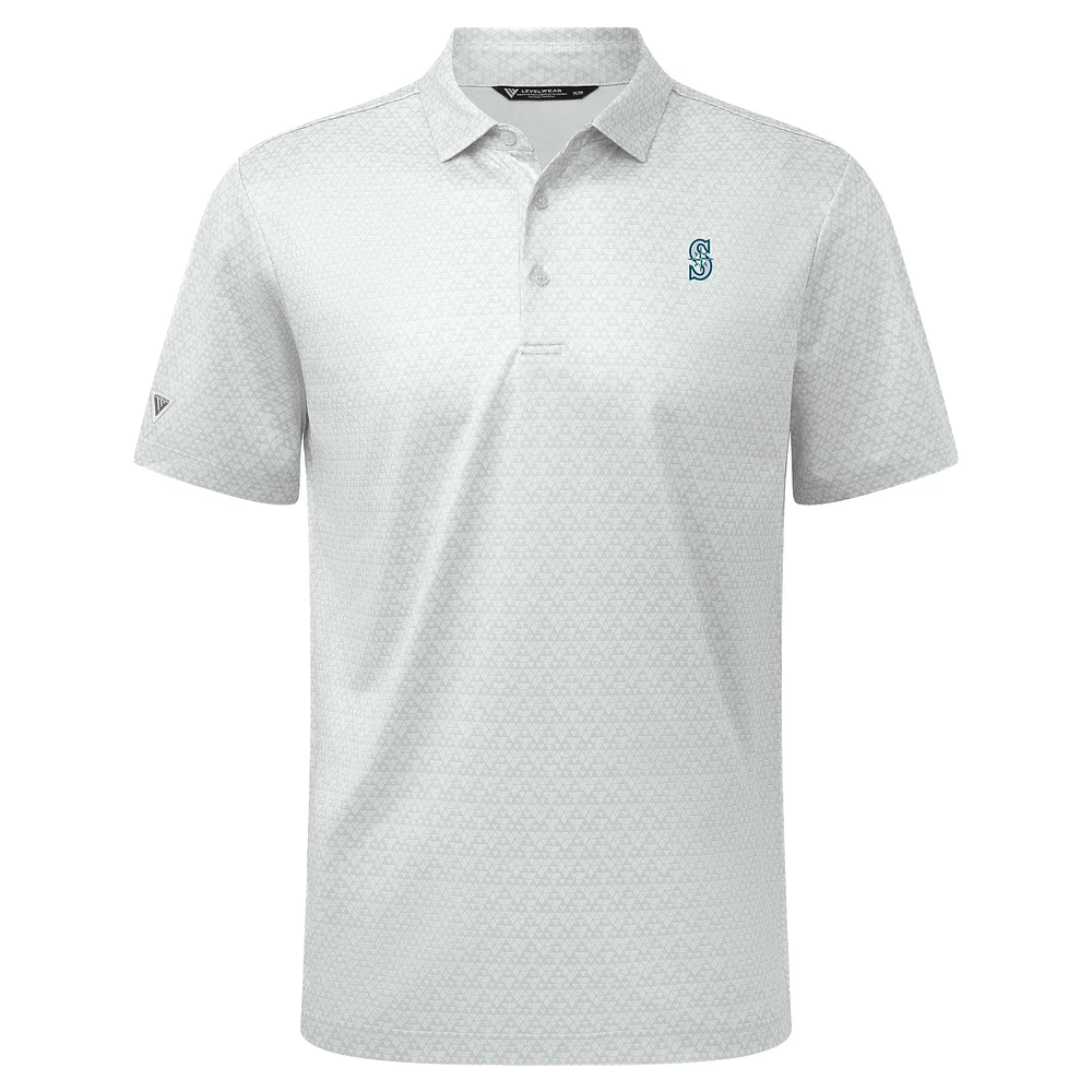 Men's Levelwear White Seattle Mariners System Insignia 2.0 Polo
