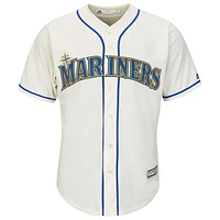 Majestic Cream Seattle Mariners Maillot Cool Base officiel pour homme