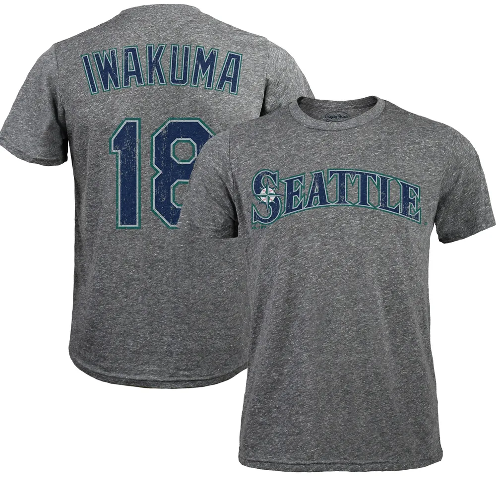 Lids Hisashi Iwakuma Seattle Mariners Majestic Threads Premium Tri-Blend  Name & Number T-Shirt - Gray