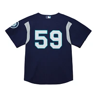 Men's Mitchell & Ness Felix Hernandez Navy Seattle Mariners Cooperstown Collection Batting Practice Jersey
