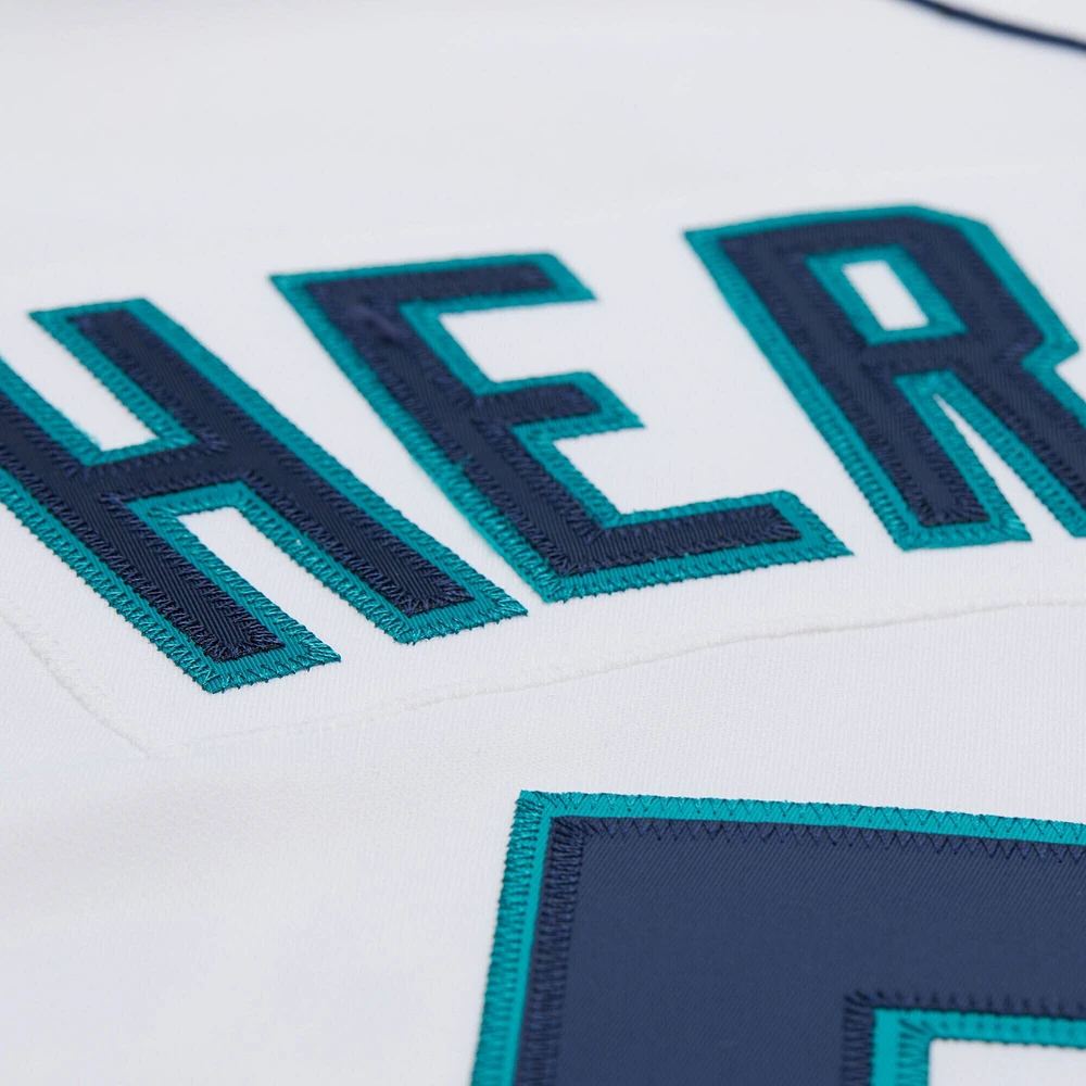 Maillot authentique Mitchell & Ness Felix Hernandez pour homme, blanc, collection Cooperstown, Seattle Mariners