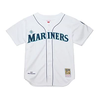 Maillot authentique Mitchell & Ness Felix Hernandez pour homme, blanc, collection Cooperstown, Seattle Mariners