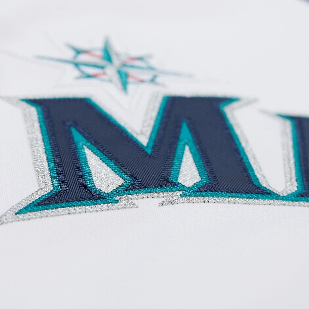 Maillot authentique Mitchell & Ness Felix Hernandez pour homme, blanc, collection Cooperstown, Seattle Mariners