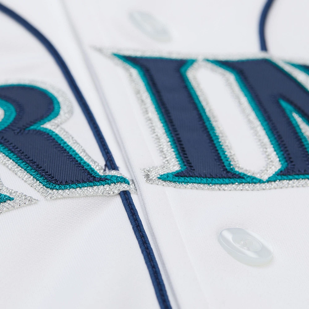 Maillot authentique Mitchell & Ness Felix Hernandez pour homme, blanc, collection Cooperstown, Seattle Mariners