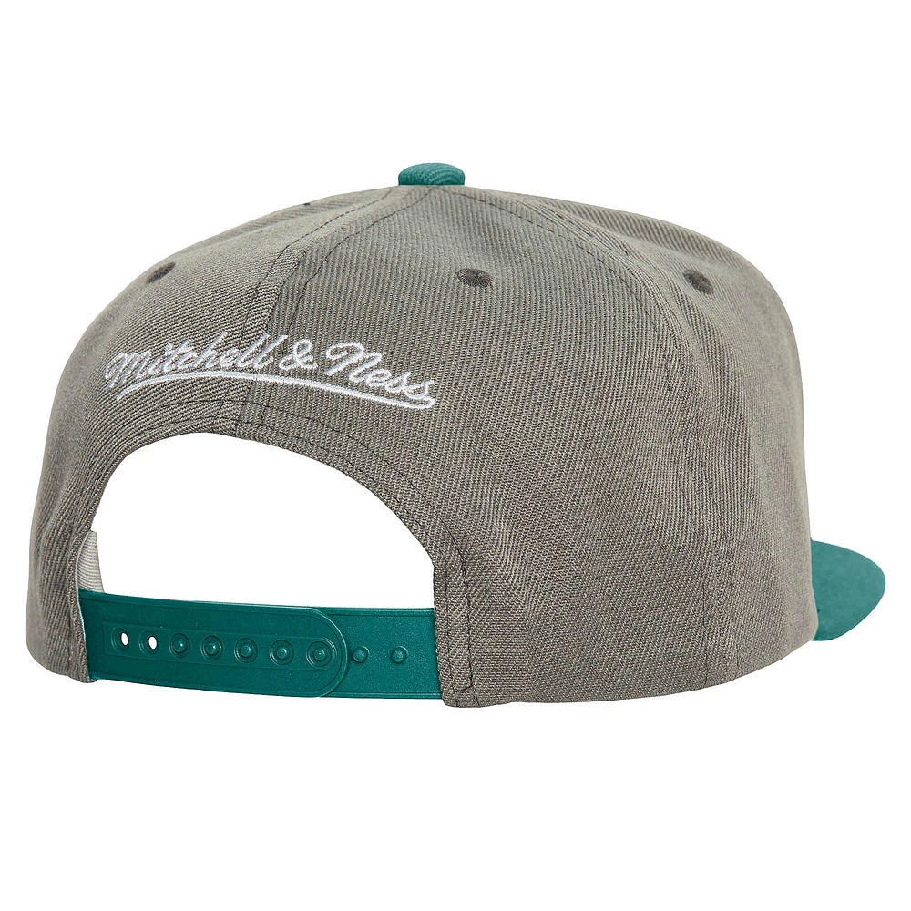 Casquette snapback basique Mitchell & Ness grise pour homme, collection Cooperstown, Seattle Mariners