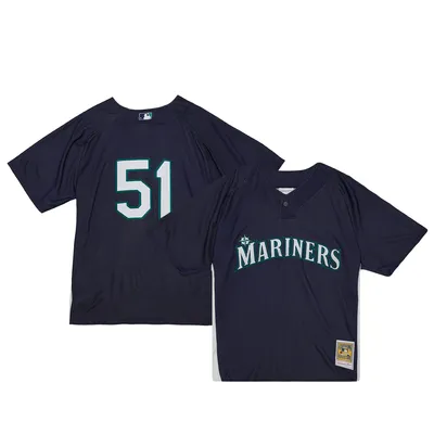 Men's Mitchell & Ness Ichiro Suzuki Navy Seattle Mariners Cooperstown Collection Authentic Batting Practice Jersey