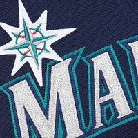 Maillot d'entraînement au bâton Mitchell & Ness Ichiro Suzuki bleu marine Seattle Mariners Cooperstown Collection pour hommes