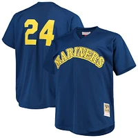 Mitchell & Ness pour homme Ken Griffey Jr. Royal Seattle Mariners Big Tall Cooperstown Collection Mesh Batting Practice Jersey