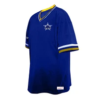 Men's Mitchell & Ness Royal Seattle Mariners Big Tall V-Neck T-Shirt