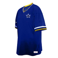 Men's Mitchell & Ness Royal Seattle Mariners Big Tall V-Neck T-Shirt