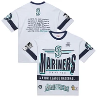 Men's Mitchell & Ness White Seattle Mariners Cooperstown Collection Team Origins Premium T-Shirt