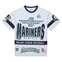 Men's Mitchell & Ness White Seattle Mariners Cooperstown Collection Team Origins Premium T-Shirt